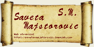 Saveta Majstorović vizit kartica